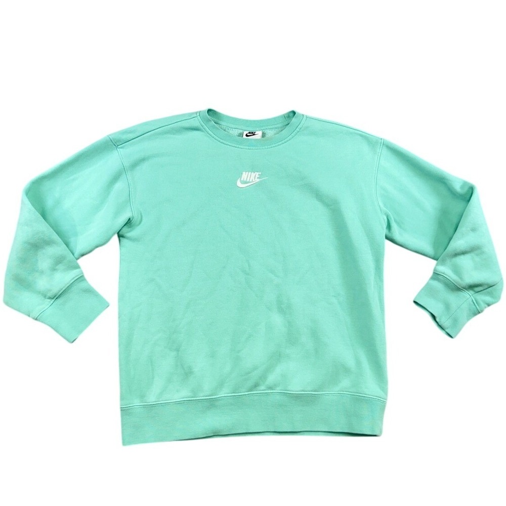Nike Kids Sportswear Club Fleece Crewneck Sweatshirt Mint Green Size Medium M